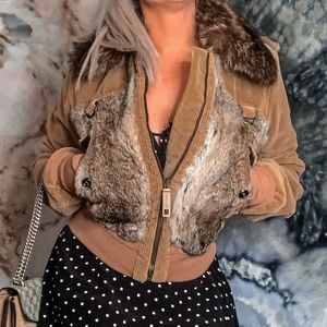 Vintage Dolce & Gabbana fur lined coat size M